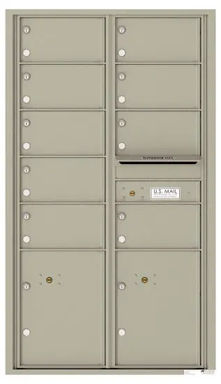 Florence Recessed 4C Horizontal Mailbox – 9 Tenant Doors, 2 Parcel Lockers – Front Loading – 15 Doors High – USPS Access Product Image