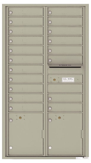 Florence Recessed 4C Horizontal Mailbox – 19 Tenant Doors, 2 Parcel Lockers – Front Loading – Max Height – USPS Access Product Image