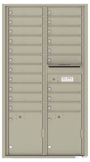 Florence Recessed 4C Horizontal Mailbox – 20 Tenant Doors, 2 Parcel Lockers – Front Loading – Max Height – USPS Access Product Image