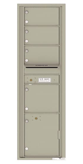 Florence Recessed 4C Horizontal Mailbox – 4 Tenant Doors, 1 Parcel Locker – Front Loading – Max Height – USPS Access Product Image