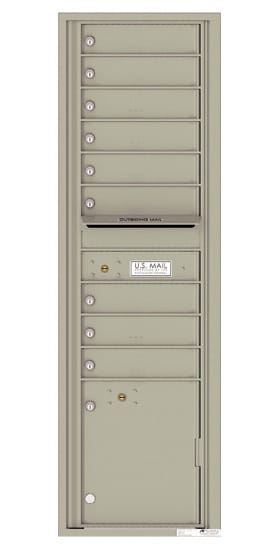 Florence Recessed 4C Horizontal Mailbox – 9 Tenant Doors, 1 Parcel Locker – Front Loading – Max Height – USPS Access Product Image