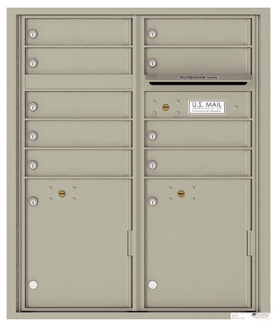 Florence Recessed 4C Horizontal Mailbox – 9 Tenant Doors, 2 Parcel Lockers – Front Loading – ADA Compliant Max Height – USPS Access Product Image