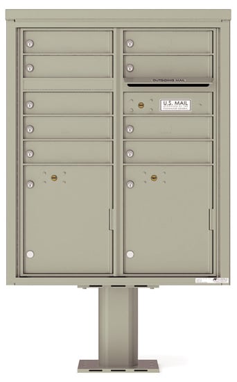 4CADD09-P Commercial 4C Pedestal Mailboxes