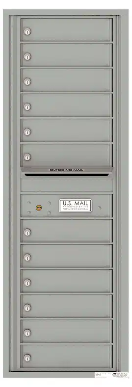 Recessed 4C Horizontal Mailbox – 12 Doors – Front Loading – 4C14S-12 – Private Access Product Image