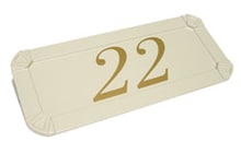 Gaines Mailboxes Keystone Address Plaque Almond