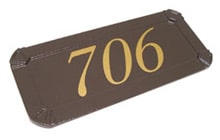 Gaines Mailboxes Keystone Address Plaque Bronze