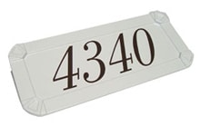 Gaines Mailboxes Keystone Address Plaque White