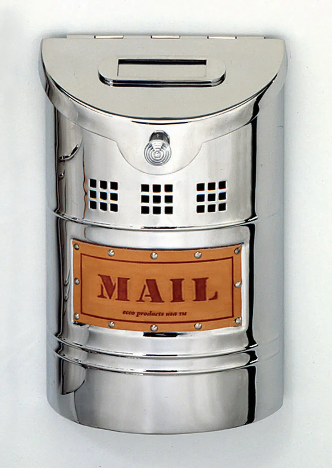 Ecco Stainless Wall Mount Mailbox with Steel Label Product Image