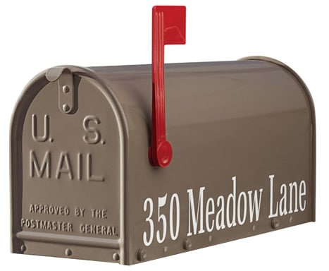 Janzer Mailboxes Side Address Lettering