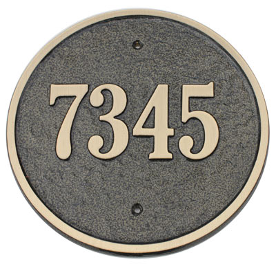 Majestic Solid Brass Circle Address Plaques Product Image