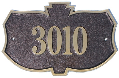 Majestic Solid Brass Kozak Address Plaques Product Image