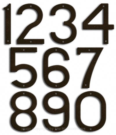 Large Bronze House Numbers by Majestic 10 Inch Product Image