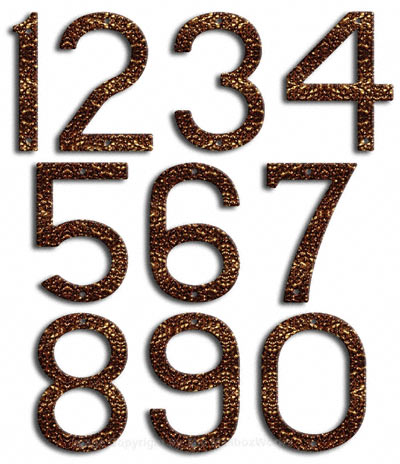 Large Copper Vein House Numbers by Majestic 10 Inch Product Image