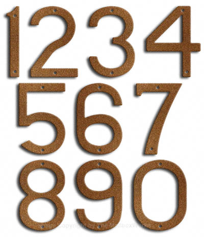 Large Rust House Numbers by Majestic 10 Inch Product Image