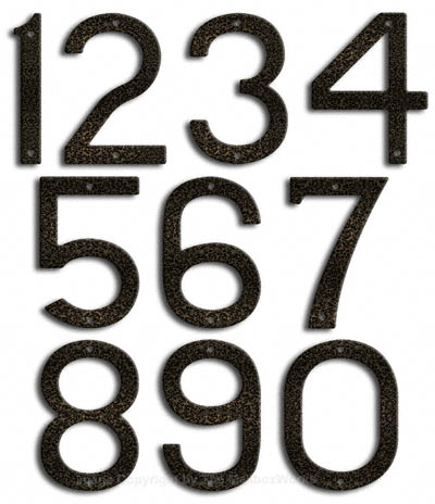 Large Silver Vein House Numbers by Majestic 10 Inch Product Image