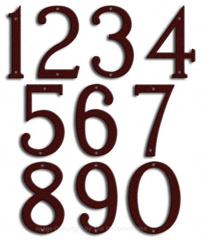 Medium Burgundy House Numbers by Majestic 8 Inch Product Image