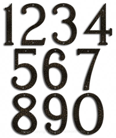 Medium Silver Vein House Numbers by Majestic 8 Inch Product Image