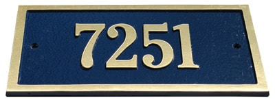 Majestic Solid Brass St Hubert Address Plaques Product Image