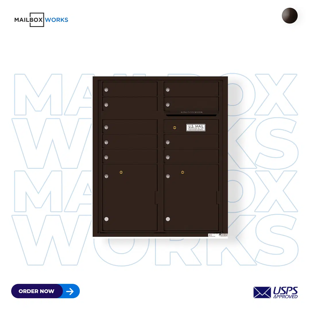 4C Recessed USPS Mailbox - 9 Door - 4CADD-09