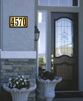 QualArc Bayside Lighted Address Plaque Installed