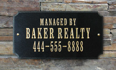 QualArc Executive Rectangle Address Plaque Installed