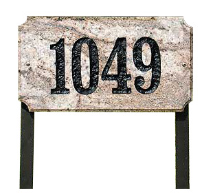 QualArc Executive Rectangle Granite Lawn Marker Address Plaque Product Image