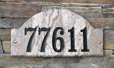 QualArc Ridgecrest Arch Address Plaque Installed