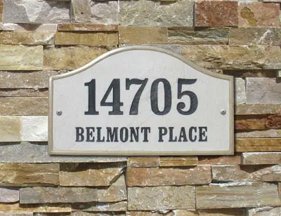QualArc Verona Serpentine Address Plaque Installed