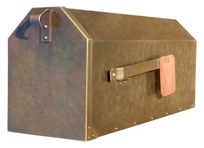 QualArc Provincial Post Mount Brass Mailbox