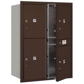 Salsbury 4C Mailboxes 3711D-4P Bronze