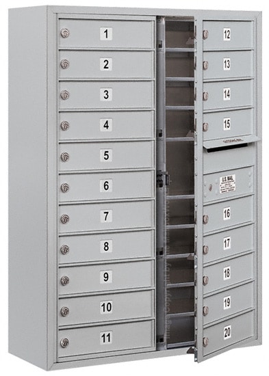 3711D-20 Front Loading Salsbury 4C Horizontal Mailboxes With Surface Mount Enclosure Product Image