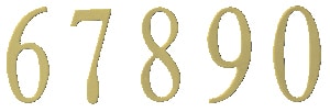 Berkshire Mailbox Brass Numbers