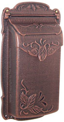 Special Lite Floral Vertical Mailbox Copper