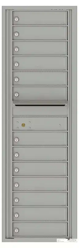 Recessed 4C Horizontal Mailbox – 13 Doors – Front Loading – 4C15S-13 – Private Access Product Image