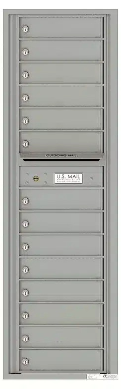Recessed 4C Horizontal Mailbox – 14 Doors – Front Loading – 4C16S-14 – Private Access Product Image