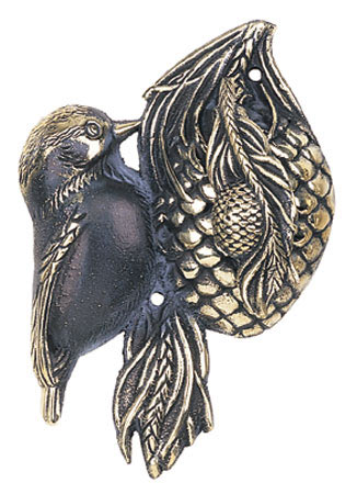 Whitehall Chickadee Solid Brass Door Knocker