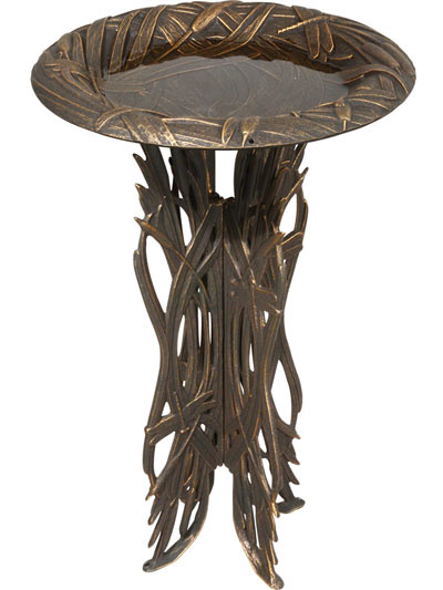 Whitehall Dragonfly Pedestal Bird Bath