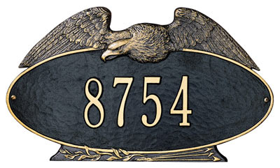 Whitehall Eagle Oval Address Plaque