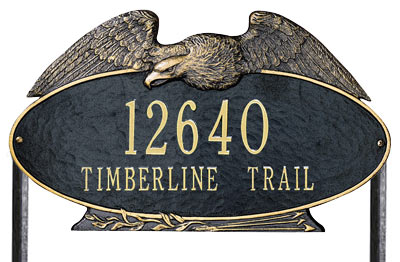 Whitehall Eagle Oval Plaque Two Lines