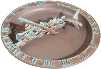 Whitehall Hummingbird Sundial Birdbath