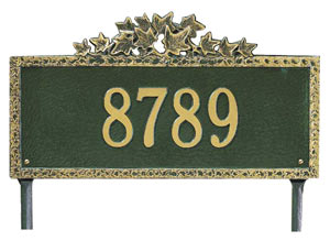 Whitehall Ivy Address Plaque One Line