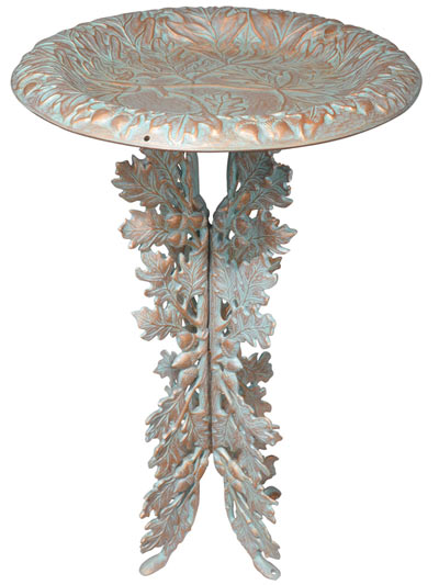 Whitehall Oakleaf Pedestal Bird Bath