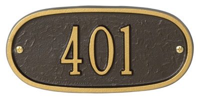 Whitehall Petite Oval Entryway Plaque