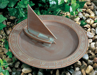 Whitehall Sailboat Sundial Birdbath