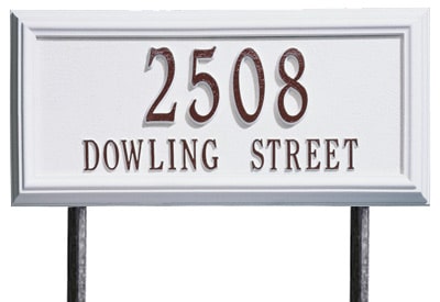 Whitehall Springfield Rectangle Plaque Two Lines
