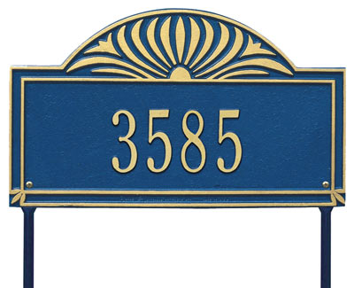 Whitehall Sunburst Address Plaque One Line