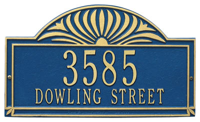 Whitehall Sunburst Address Plaque