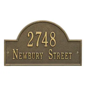 Whitehall Arch Marker Plaque Antique Brass