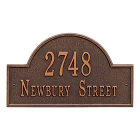 Whitehall Arch Marker Plaque Antique Copper