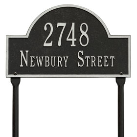 Whitehall Arch Marker Lawn Black Silver